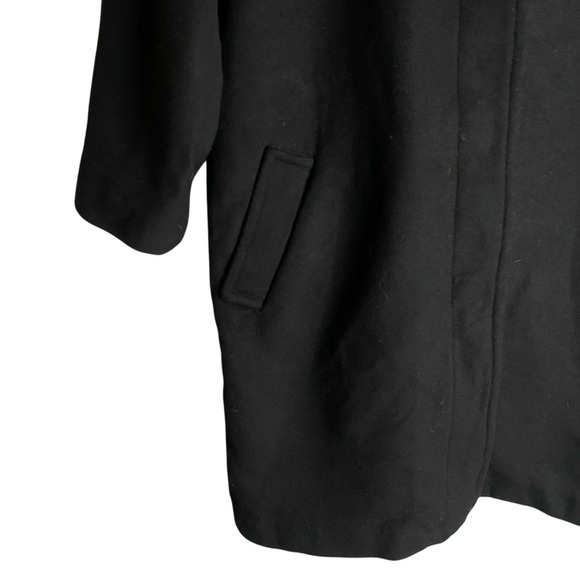 Wilfred Women's Black Cocoon Wool Blend Coat - Picture 4 of 11